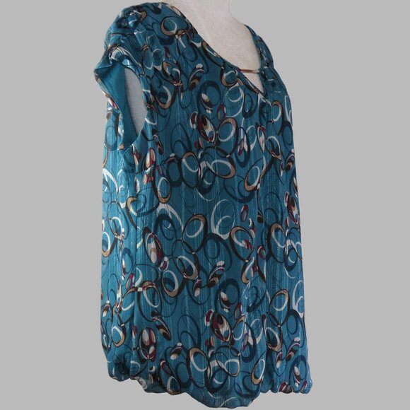 Dress Barn Women's Sleeveless Pullover Blouse Strech Bottom Size 14-16 (C644) - Picture 3 of 6